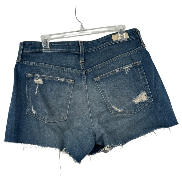 AG Adriano Goldschmied Women Alexxis Jean Shorts High Rise Size 32R Medium Wash - Picture 2 of 6